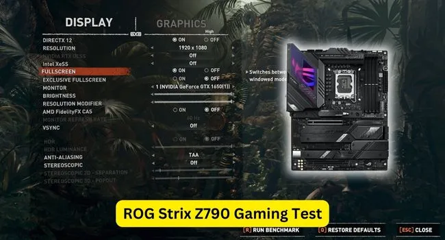 z790 motherboard gaming test